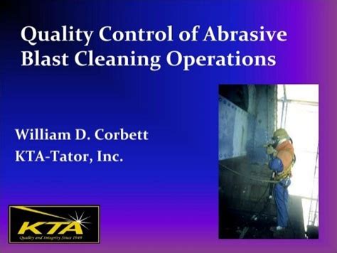 Quality Control of Abrasive Blast Cleaning Operations